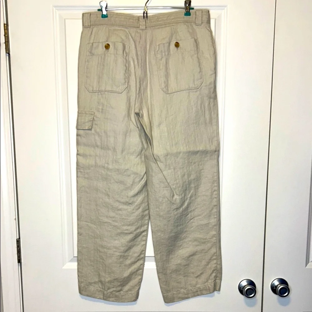 Perry Ellis Tan Cargo Pants Lightweight Relaxed Fit